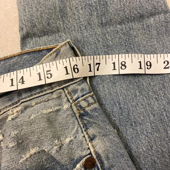 Re/Done Originals Distressed Blue Jeans Size 28